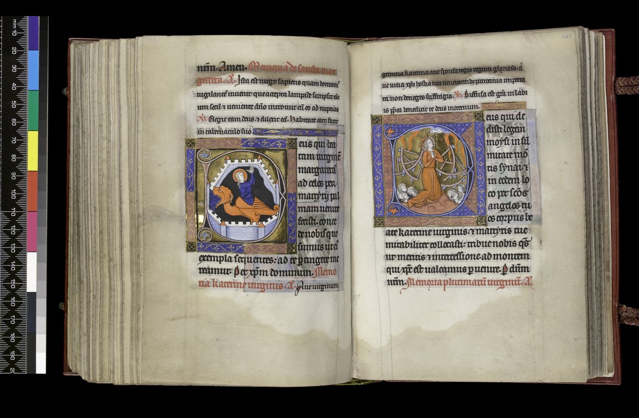 Suffrage to St Margaret and Suffrage to St. Catherine, from the Psalter and Hours of Isabella of France by French School