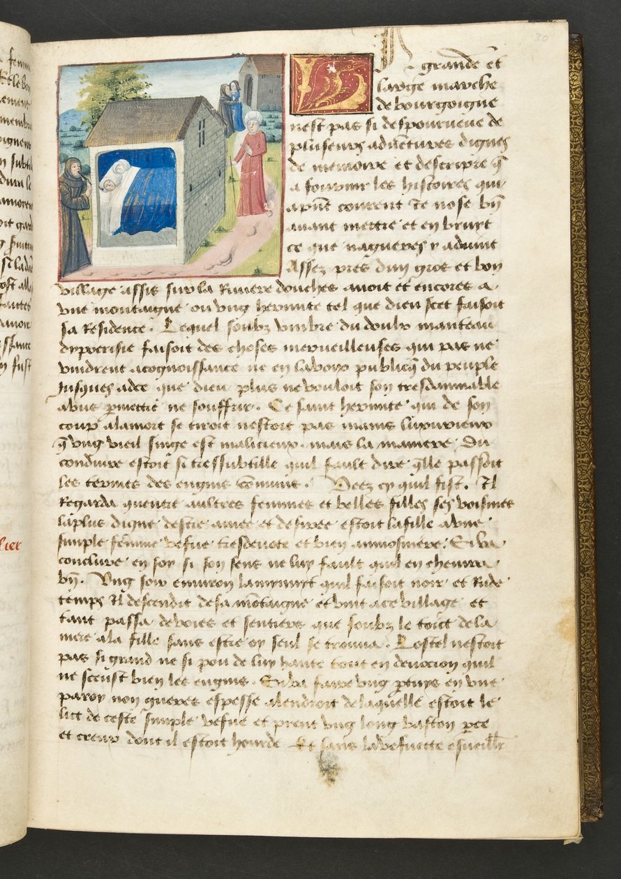 MS Hunter 252 030r Page from Cent Nouvelles Nouvelles, c.1461-62 by French School