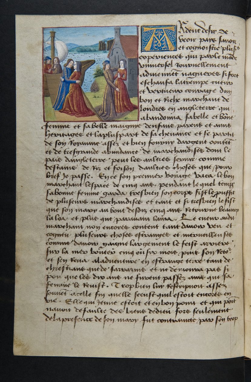 MS Hunter 252 040v Page from Cent Nouvelles Nouvelles, c.1461-62 by French School