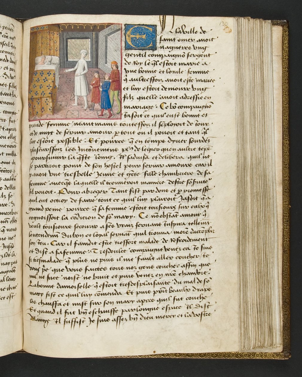 Page from Cent Nouvelles Nouvelles, c.1461-62 by French School
