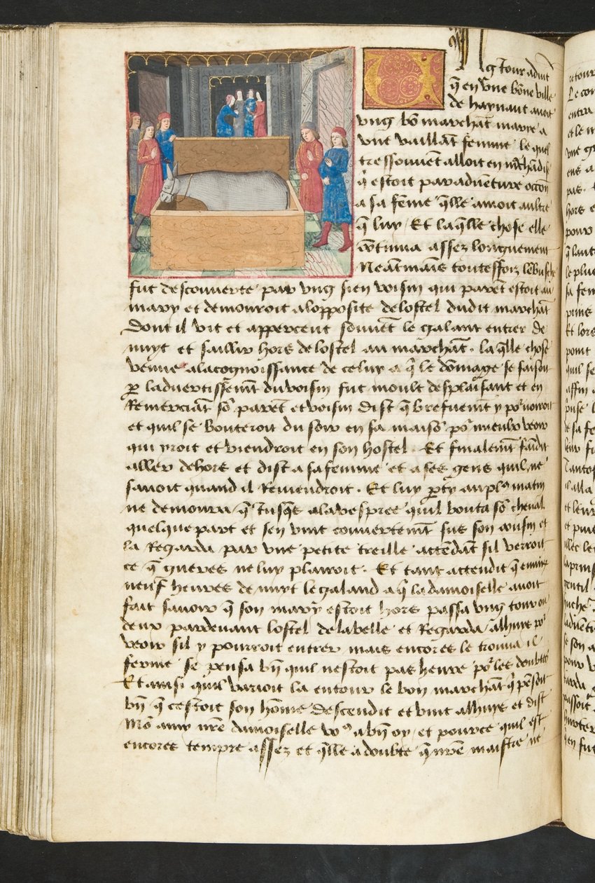 Page from Cent Nouvelles Nouvelles, c.1461-62 by French School