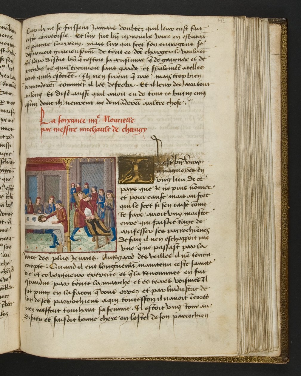 Page from Cent Nouvelles Nouvelles, c.1461-62 by French School