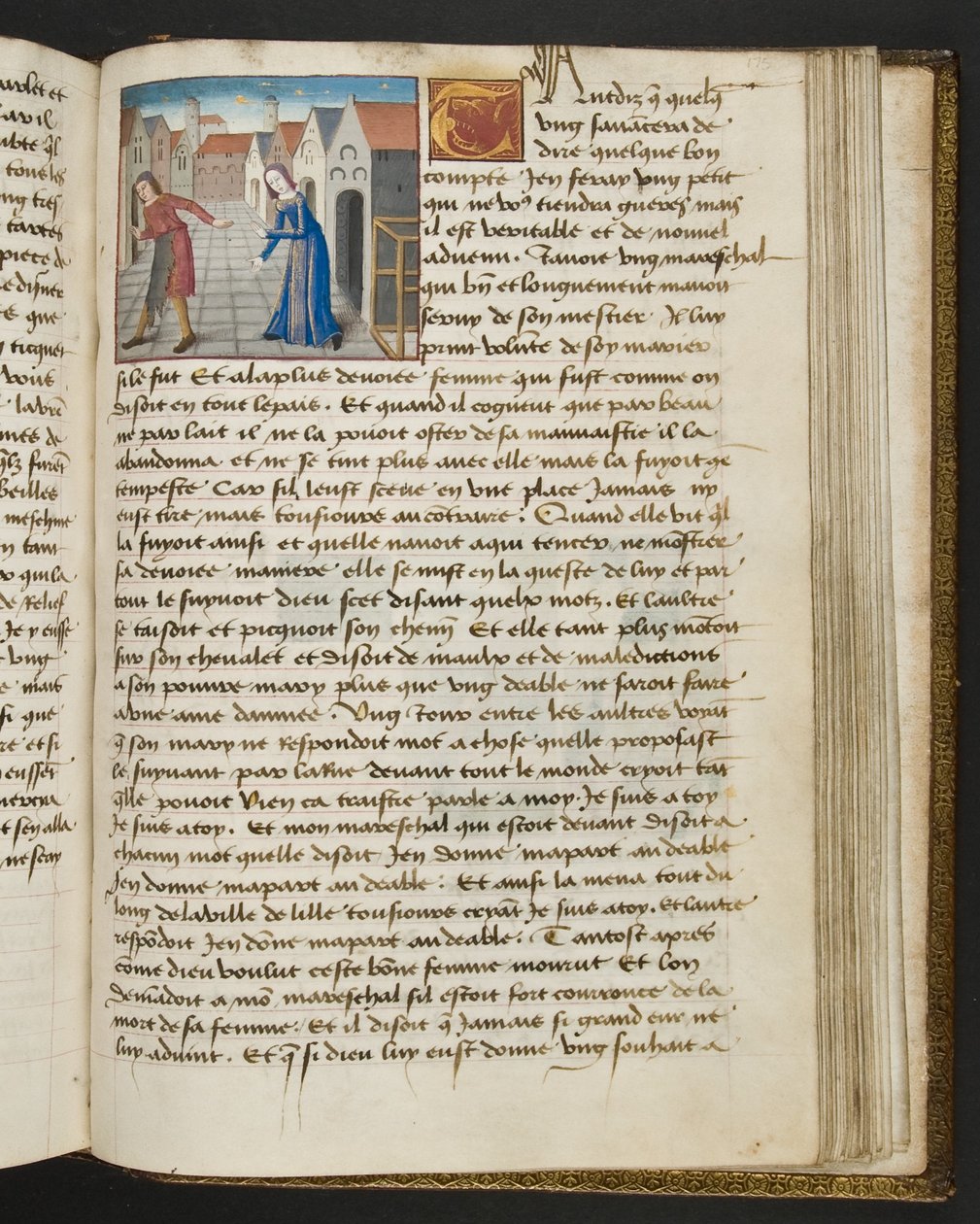 Page from Cent Nouvelles Nouvelles, c.1461-62 by French School