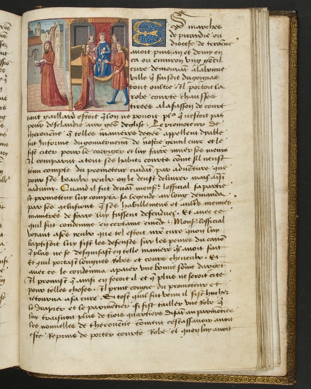 Page from Cent Nouvelles Nouvelles, c.1461-62 by French School