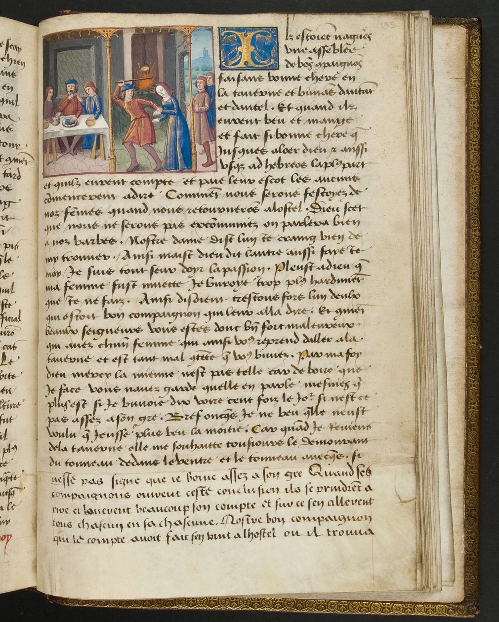 Page from Cent Nouvelles Nouvelles, c.1461-62 by French School