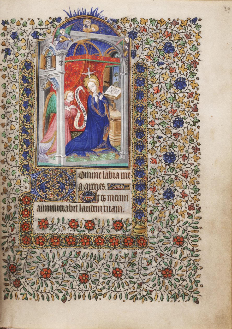 Annunciation, from a Book of Hours, use of Paris by French School