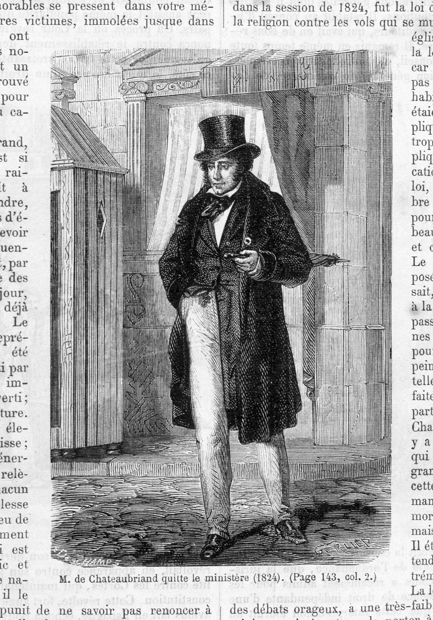 M. de Chateaubriand Left the Ministry (1824) by French School