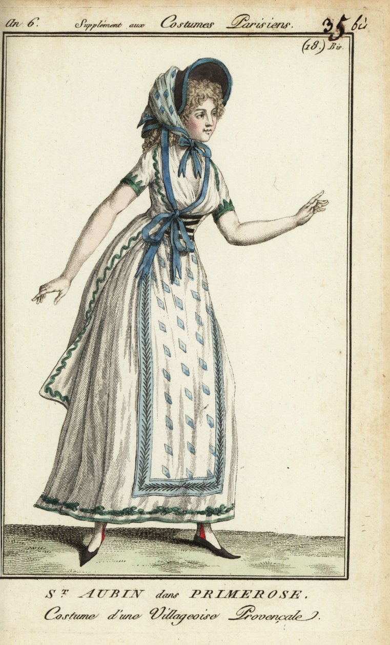 Madame de St. Aubin in Costume as Primerose by French School