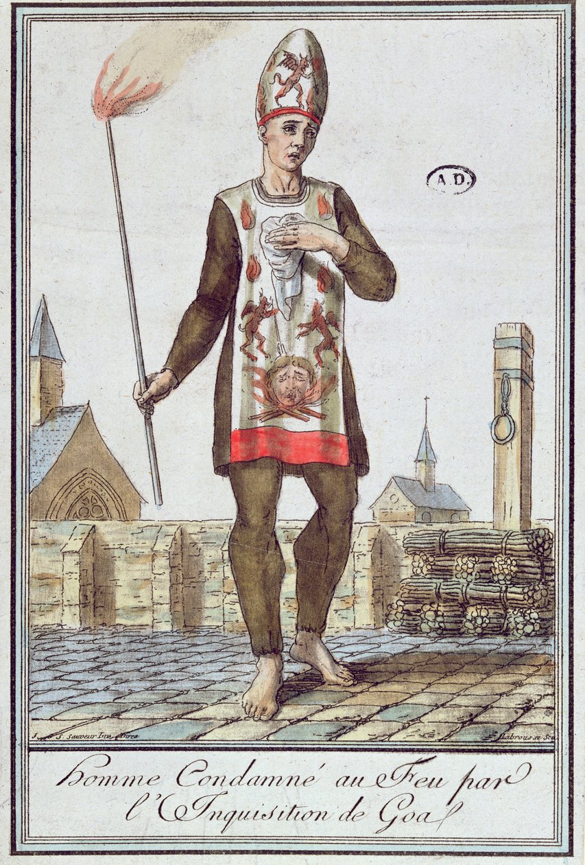 Man Condemned by the Inquisition of Goa to be Burnt at the Stake by French School