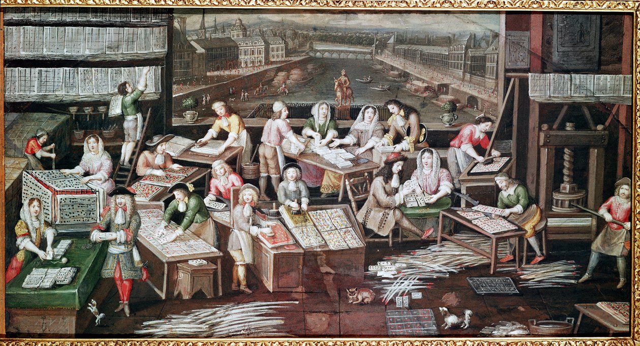 Manufacture of Playing Cards in a House in the Place Dauphine by French School