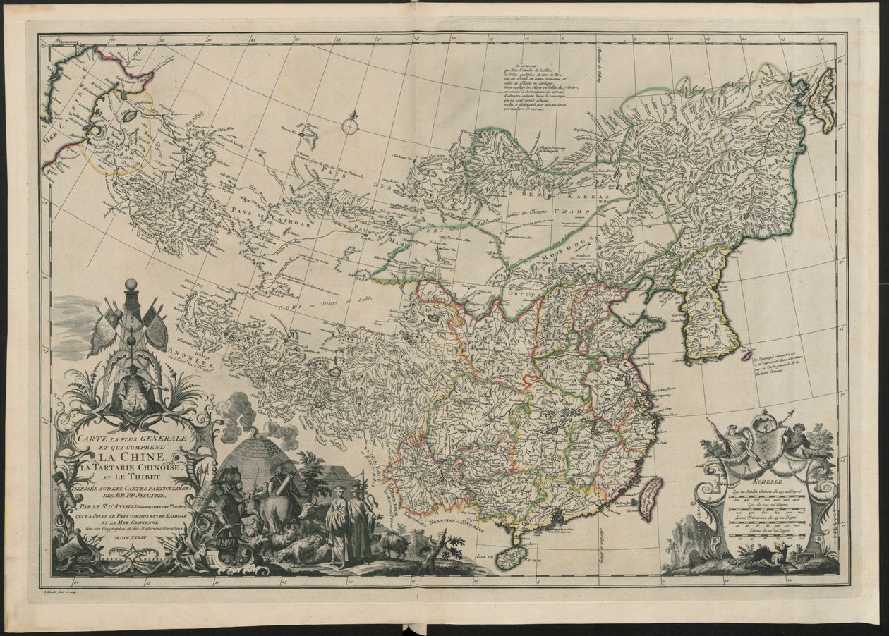 Map of China by French School