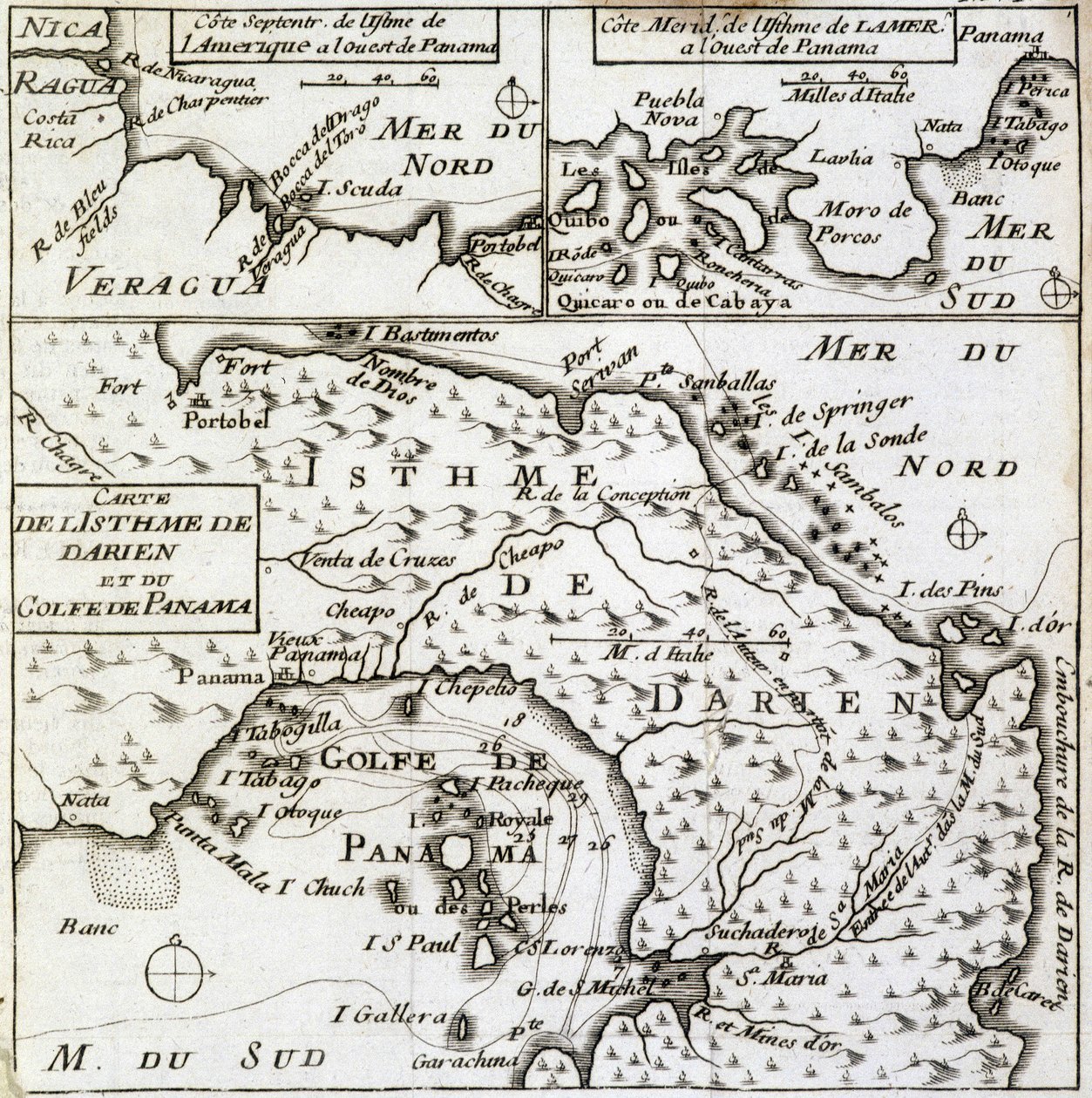 Map of the Isthmus of Darien and the Gulf of Panama in 