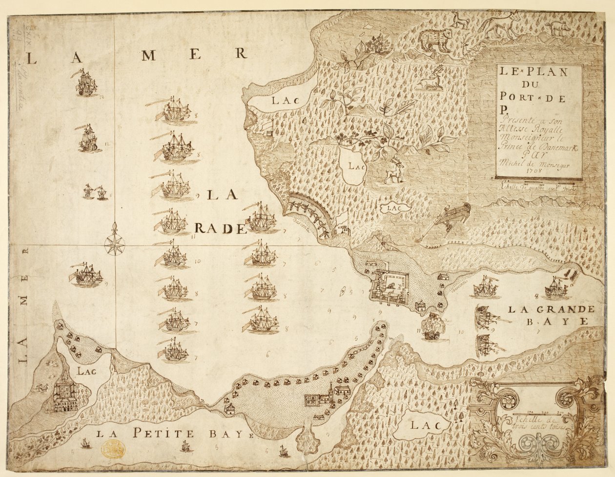 Map of the Port of Placentia, Canada by French School