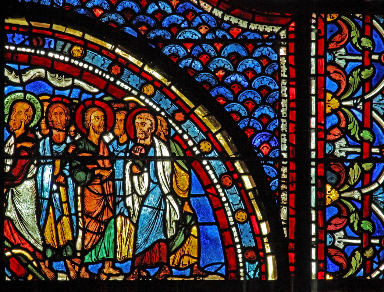 Mary Magdalene Window: Mary Tells the Disciples of the Resurrection by French School