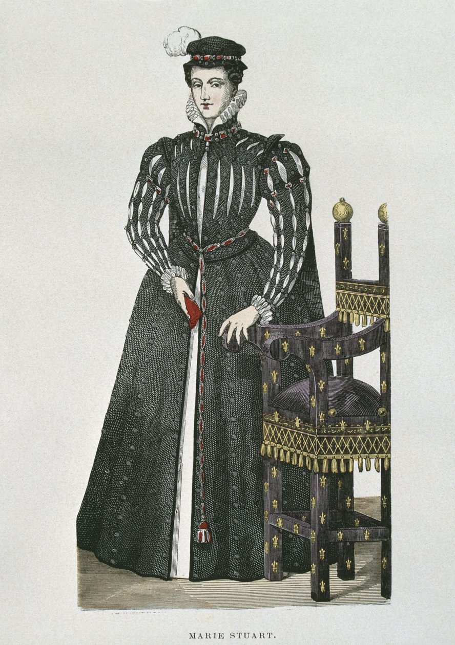 Mary Queen of Scots, copy of a miniature from the Recueil de Gaignieres by French School