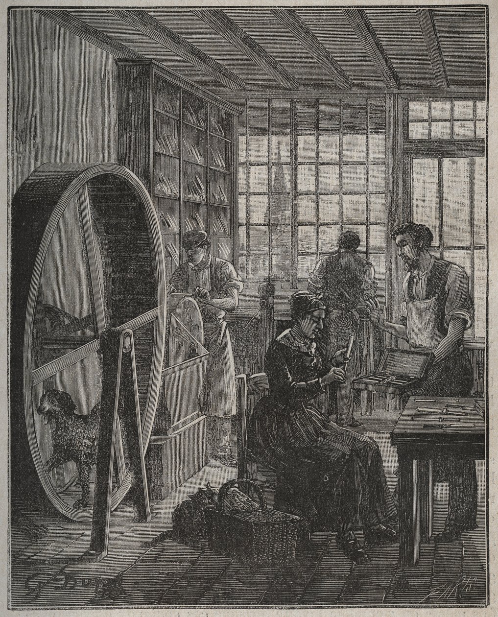 Metier and Craftsman: A Cutlery Shop in the Province in the 19th Century. Engraving from 1885 in 