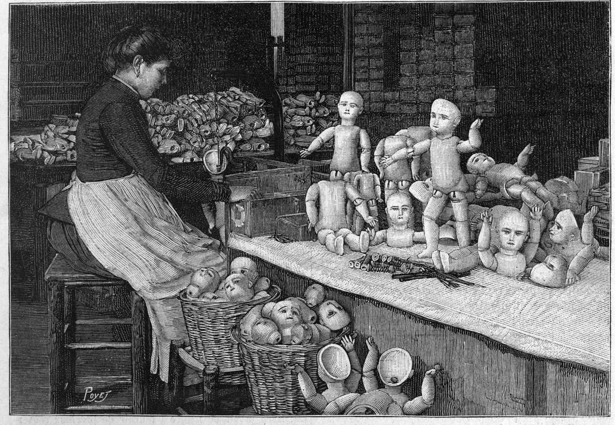 Montreuil Doll Factory in 1888 by French School