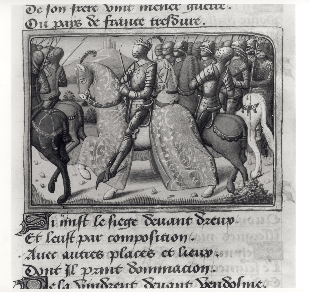 Charles VII and Joan of Arc at the Siege of Dreux, from Les Vigiles de Charles VII by Martial d