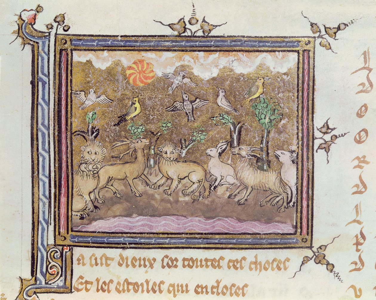 The Creation of the Animals, from Ovide Moralise written by Chretien Legouais by French School
