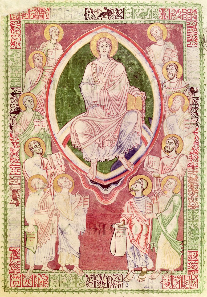 Christ with the Twelve Minor Prophets, from Explanatio in Prophetas et Ecclesiasten by St. Jerome by French School