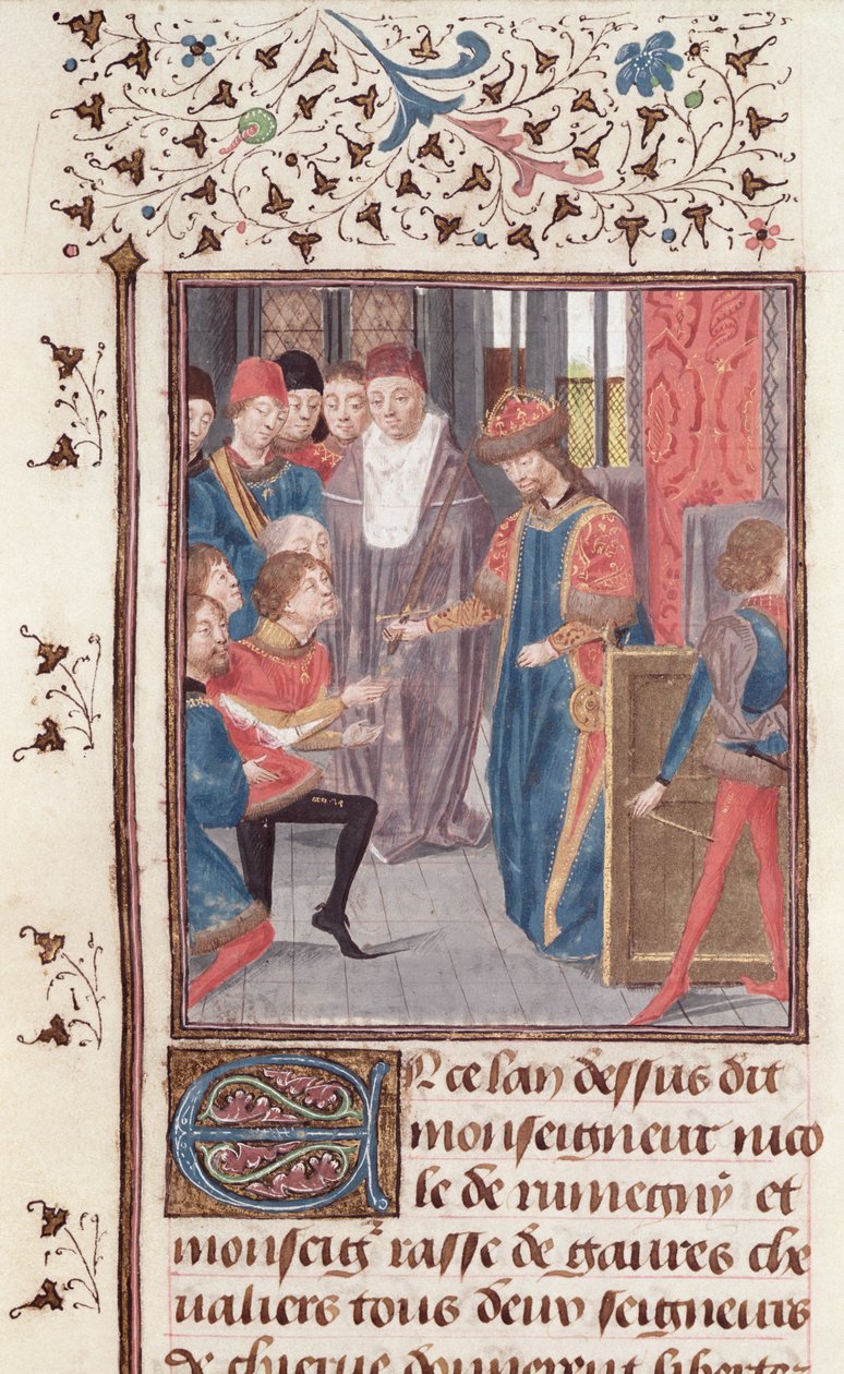 Appointment of Two Knights, from the Histoire des Nobles Princes de ...