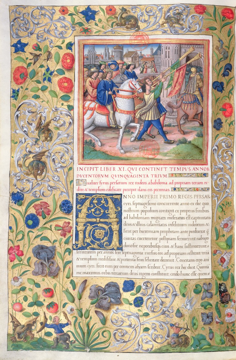 Illustration from Book XI, Chapter 1 of the Antiquities of the Jews by Flavius Josephus by French School