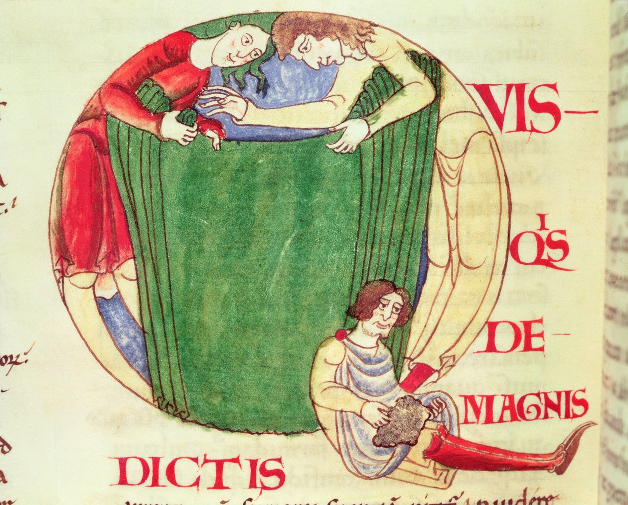 Historiated Initial Q Depicting Drapers, from Moralia in Job by Pope Gregory the Great, Burgundian School by French School