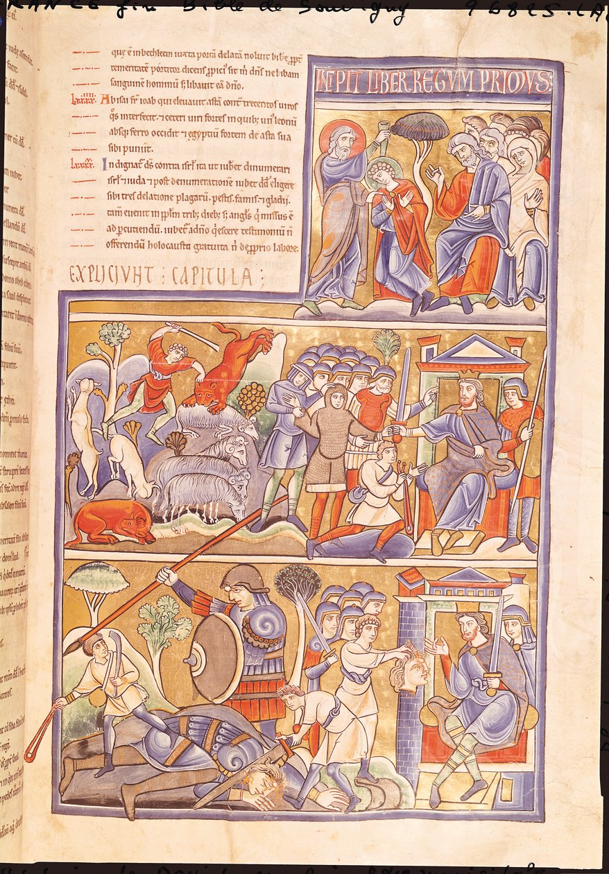 The Story of David, from the Souvigny Bible by French School