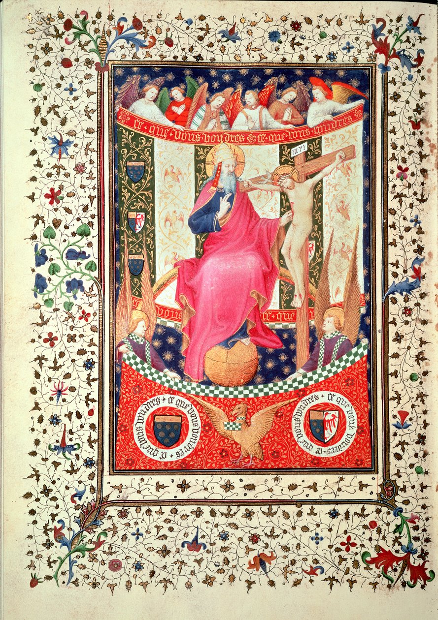 The Trinity, from the Boucicaut Hours, c.1410 by French School