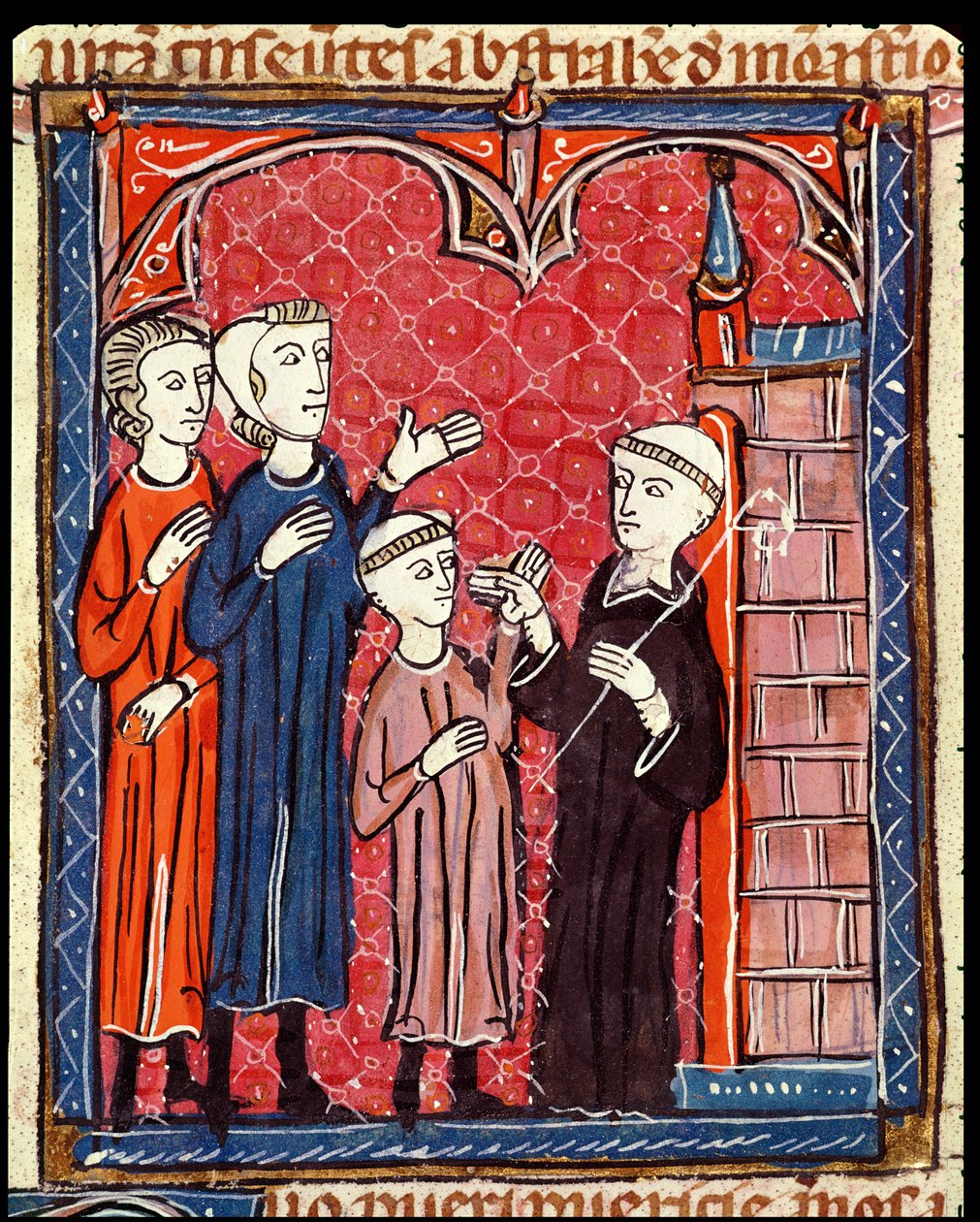 A Child Brought to a Monastery by his Parents, from Decrets de Gratien by French School