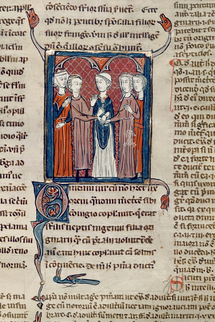 A Marriage Scene, from Decrets de Gratien by French School