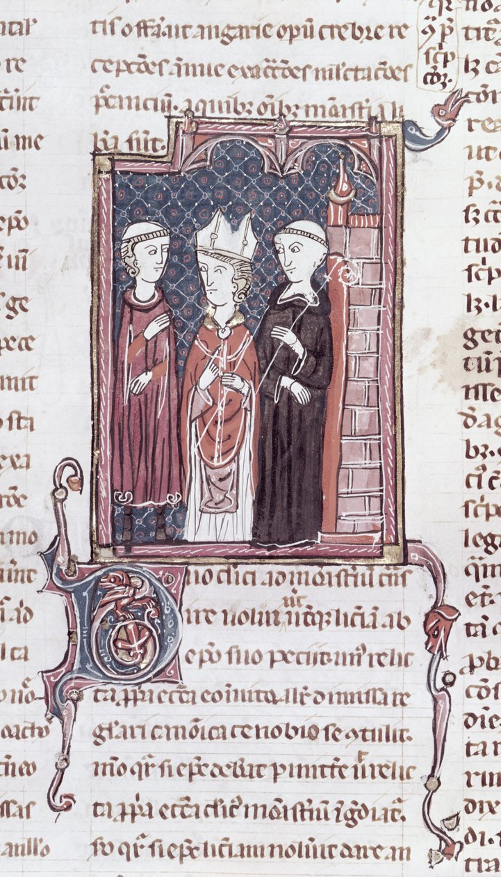 A Monk, a Bishop and an Abbot, from Decrets de Gratien by French School