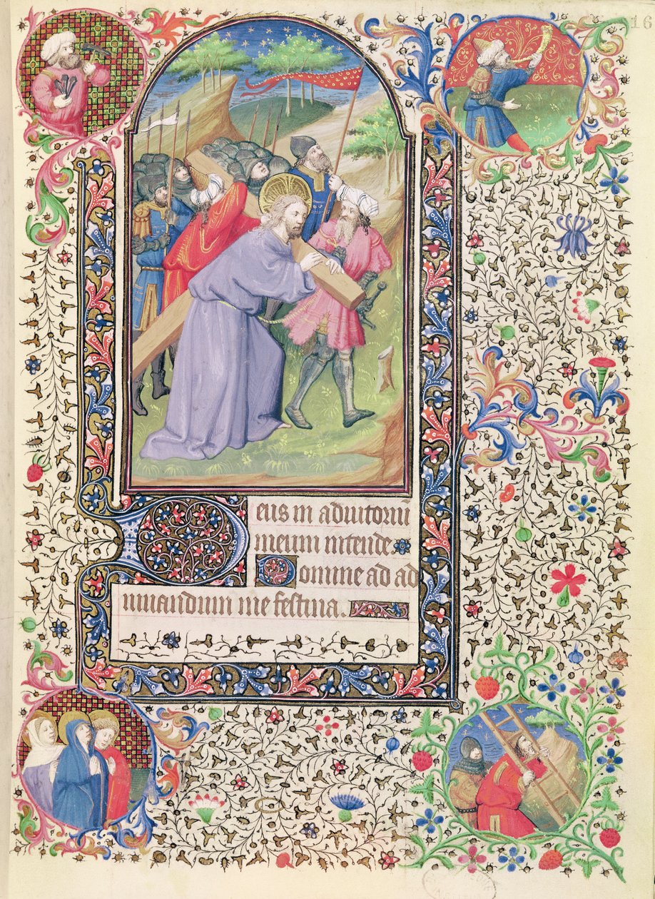 Stations of the Cross, from a Book of Hours used by a woman from Poitiers by French School