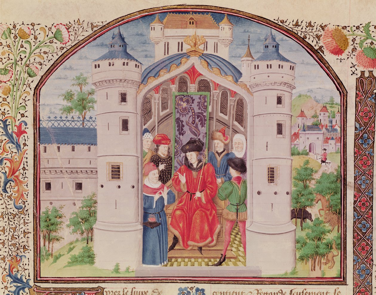 Presentation of The Economics, from Ethics, Politics and Economics by Aristotle (detail) by French School