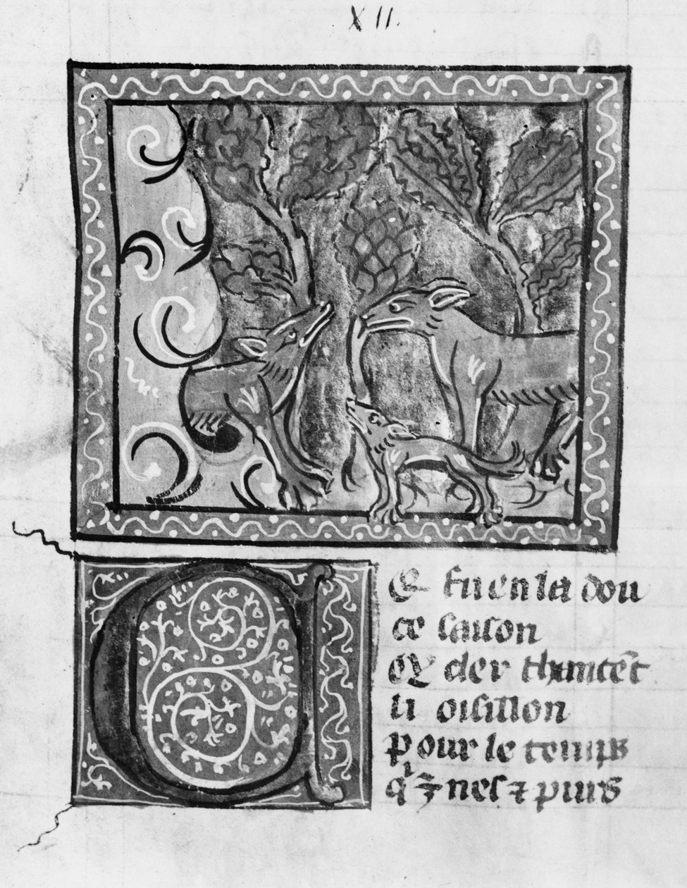 The fox, the wolf and the dog, from Le Roman de Renart by French School