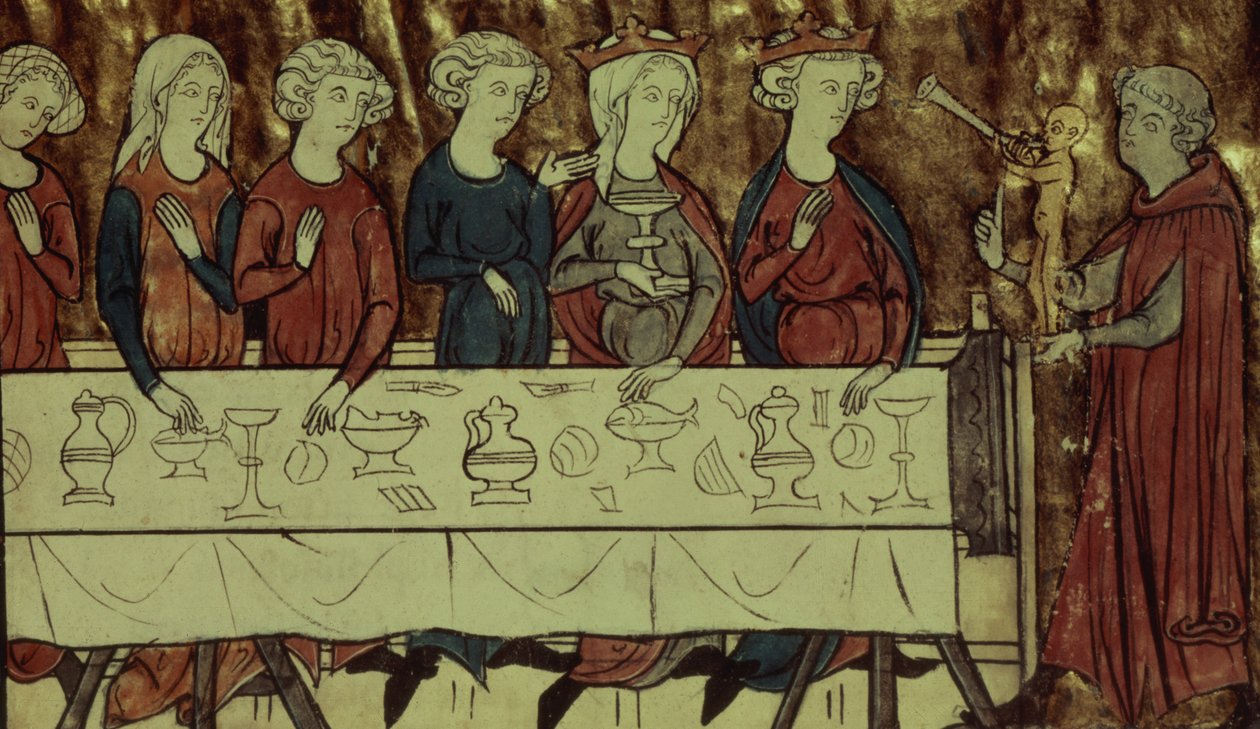 The Birthday Feast of Nubien, King of Armenia, from Le Conte de Meliacin by Girardin d