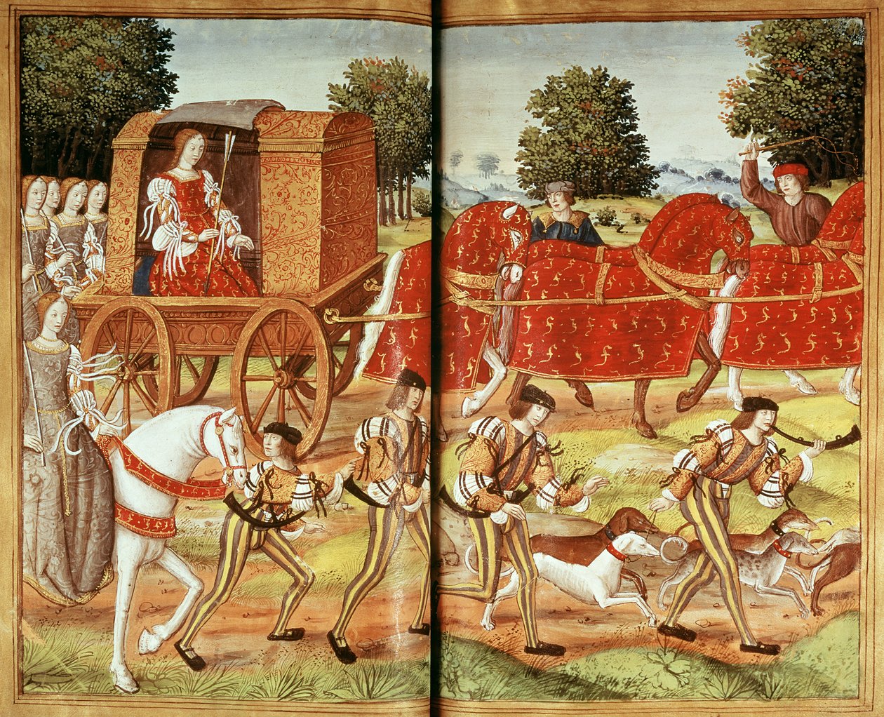 A Hunt, illustration from Ovid