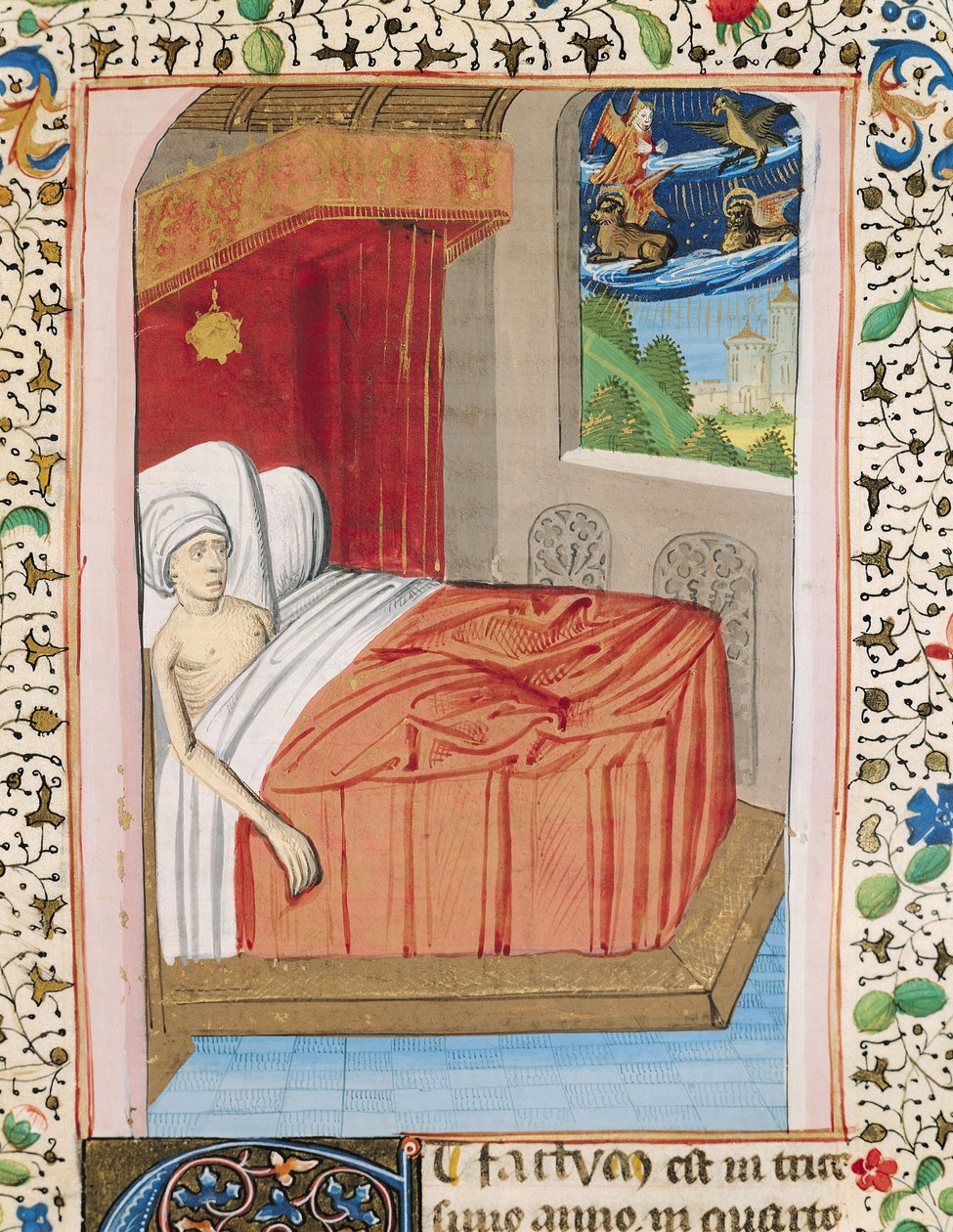The Vision of Ezekiel, from the Bible of Jean XXII by French School