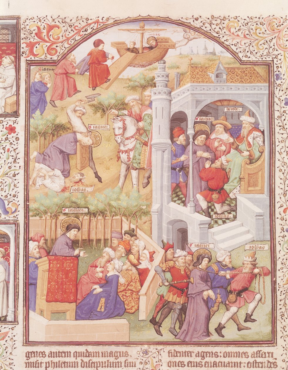 Scenes from the Life of Saint James the Great (d.44) from the Breviary of the Duke of Bedford, c.1424-35 by French School