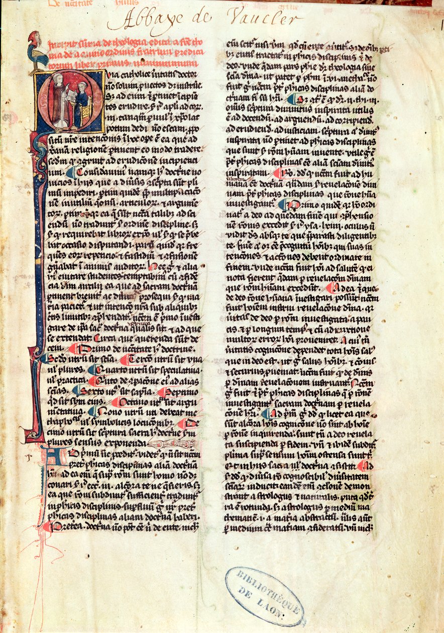 Page from the Summa Theologica by St. Thomas Aquinas by French School