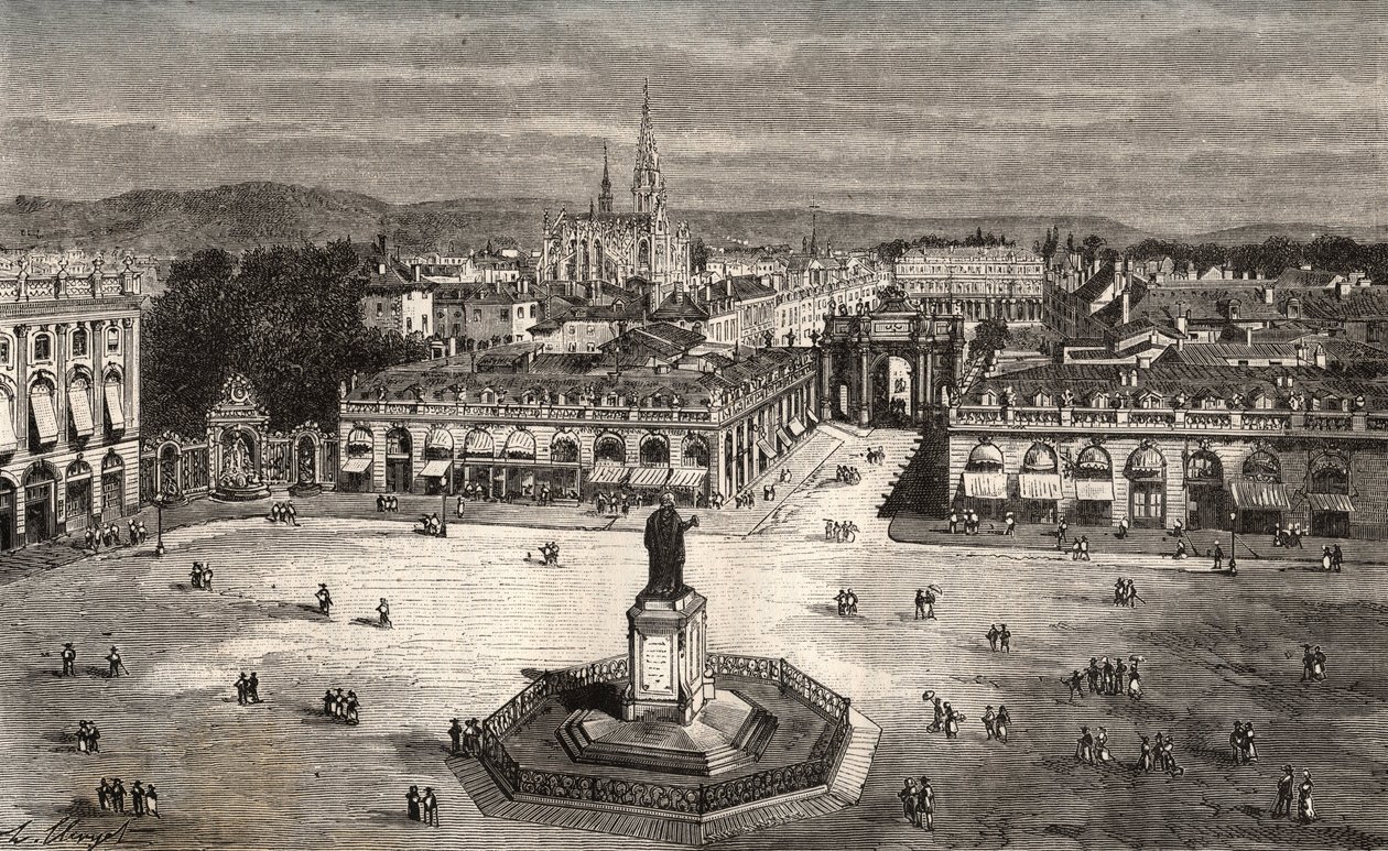 Nancy - Meurthe-et-Moselle - engraving in 