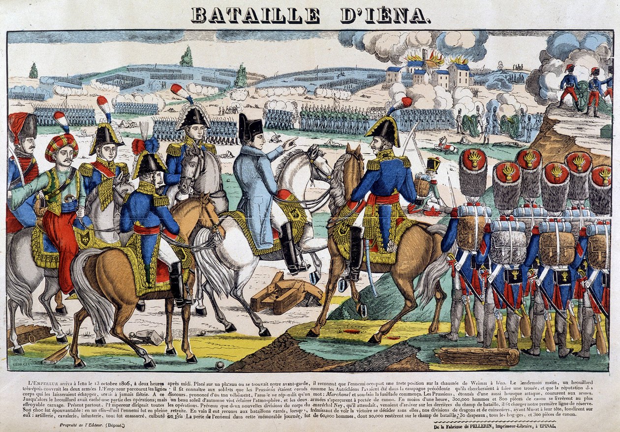 Napoleon at the Battle of Jena (13/10/1806) - image of Epinal by French School