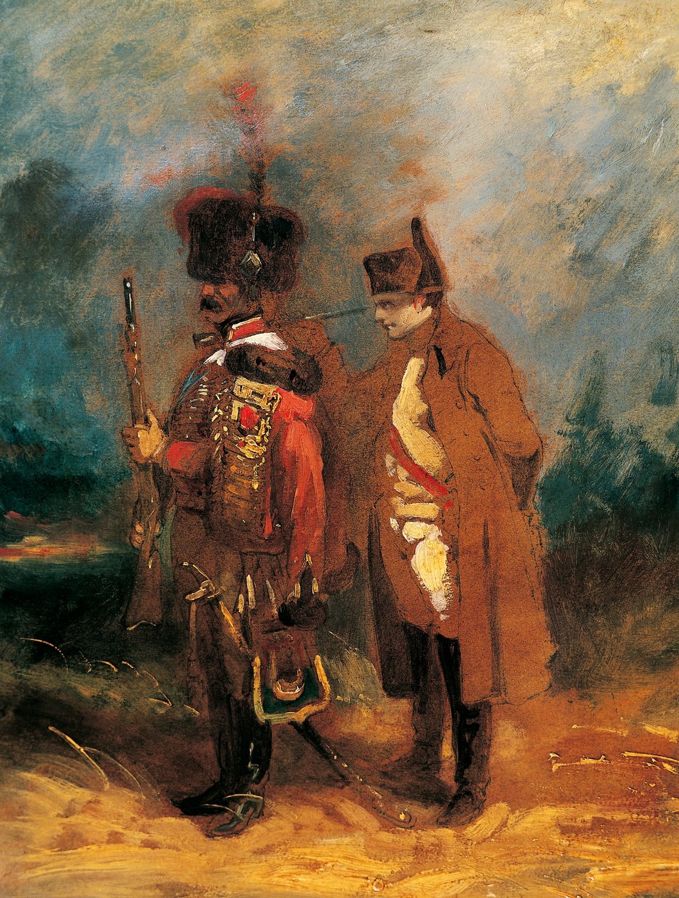 Napoleon during the Defence of France in 1814 by French School