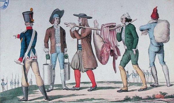 Norman and Breton Recruits Carrying Supplies, from a series entitled 