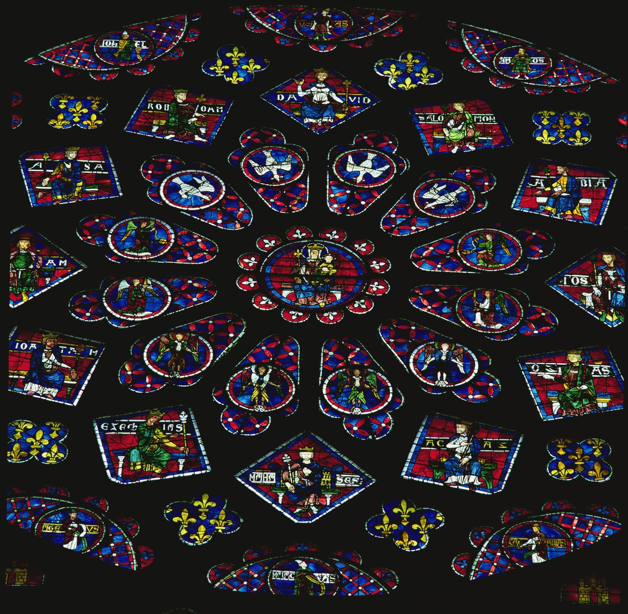 North Rose Window, Glazed by 1234 by French School