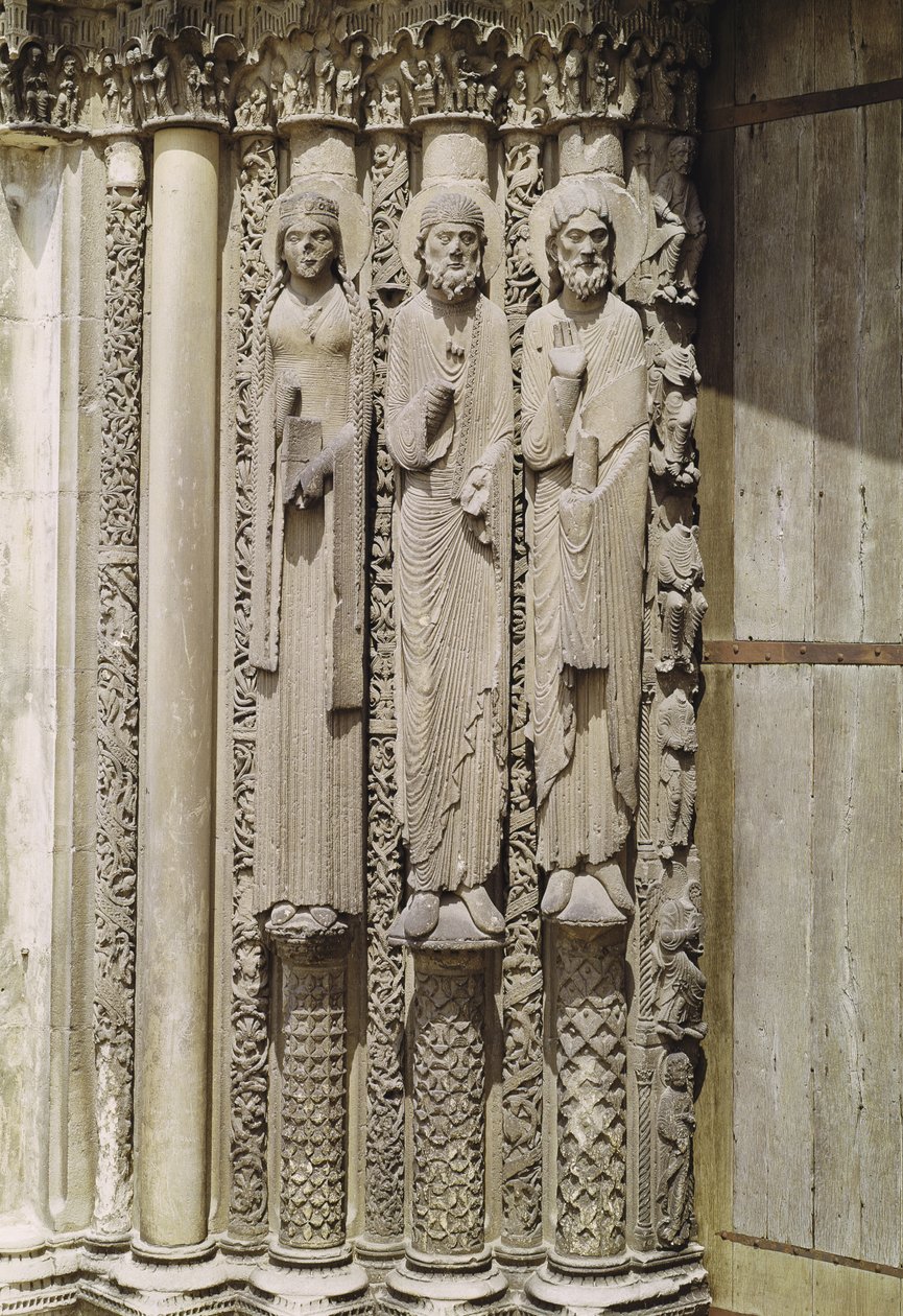 Old testament figures, from the royal portal of the west facade by French School