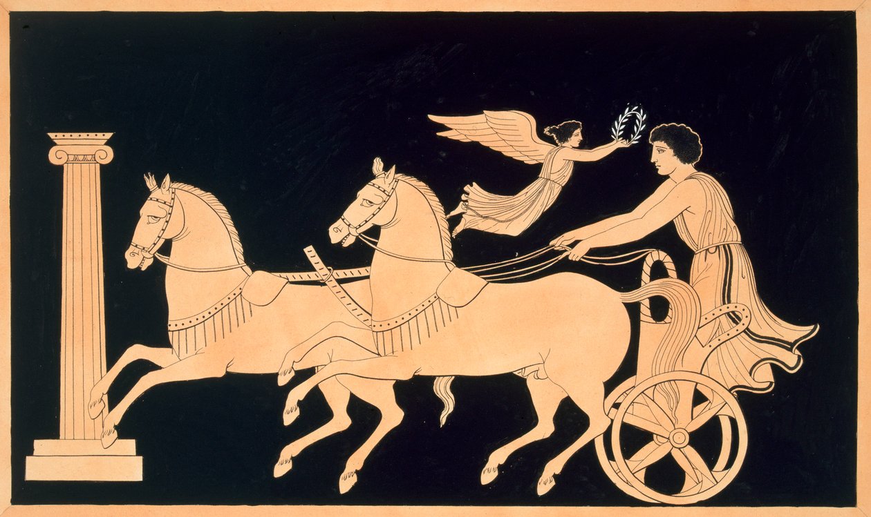 Olympian charioteer crowned with a laurel wreath, published 1808-10 by French School