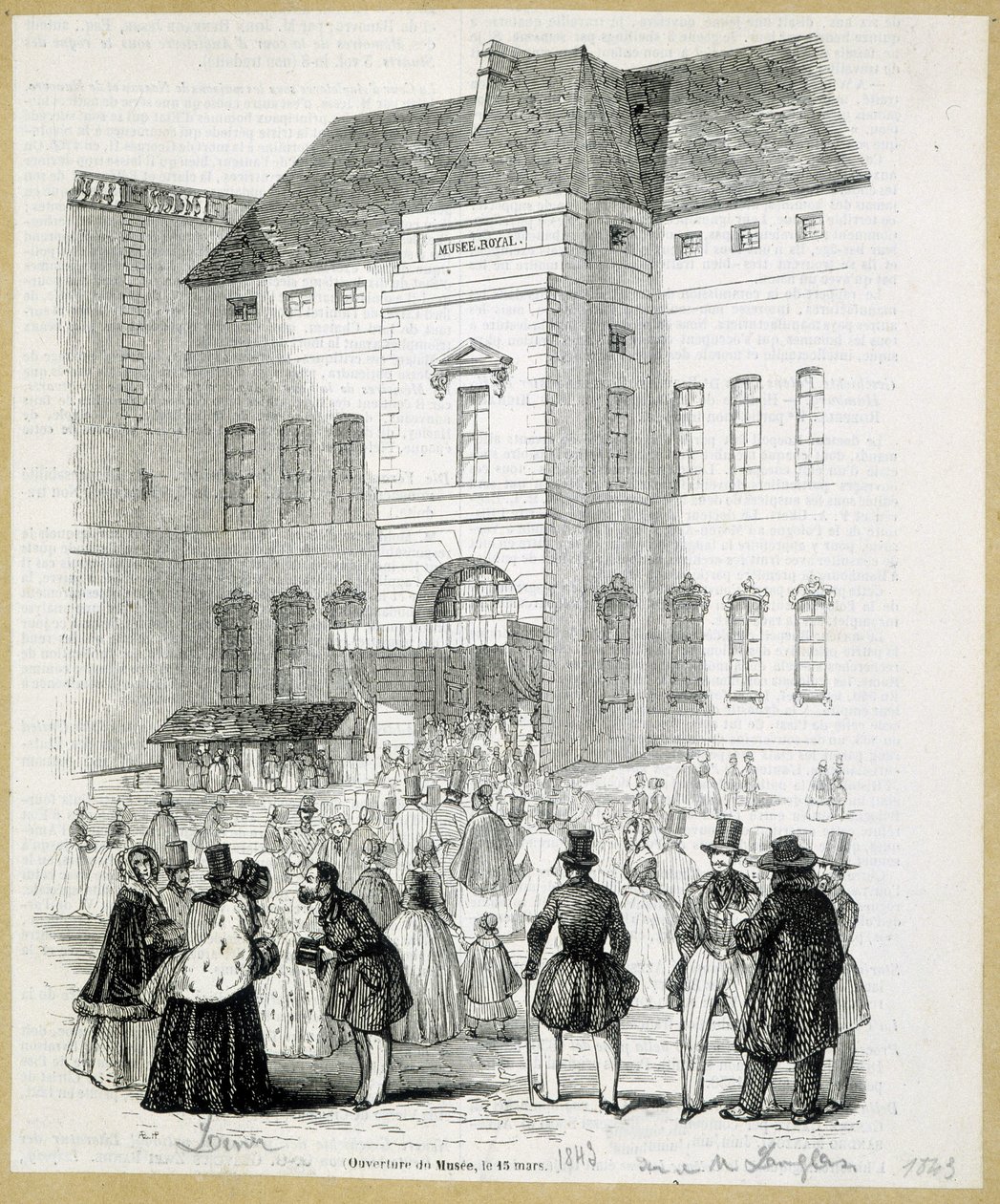 Opening of the Musee Royal (Musee du Louvre), March 15 by French School