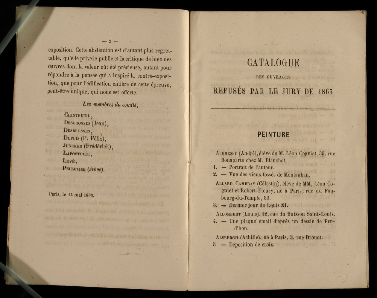 Painting Chapter, from the Salon des Refuses, 1863 by French School