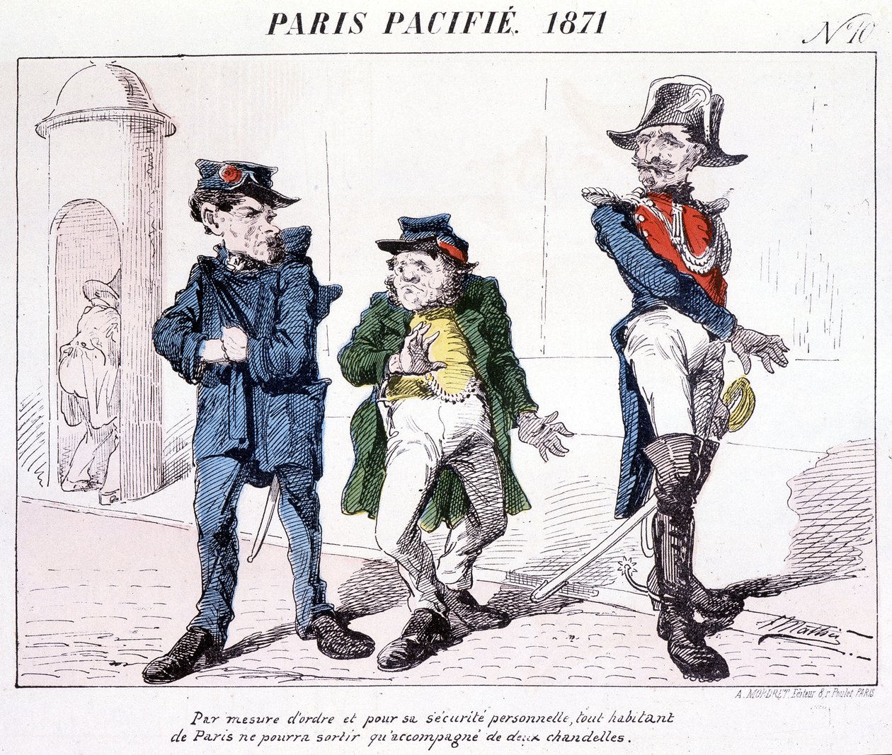 Paris Pacified 1871 - Cartoon About the Commune by French School